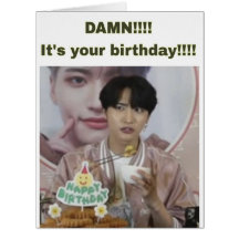 Cartão de Aniversário 'ATEEZ Seonghwa meme'