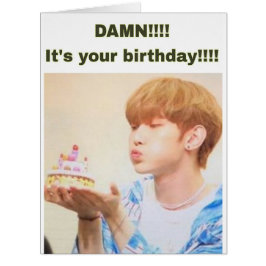 Cartão de Aniversário "ATEEZ Yeosang meme"