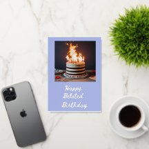 Cartão de aniversário atrasado