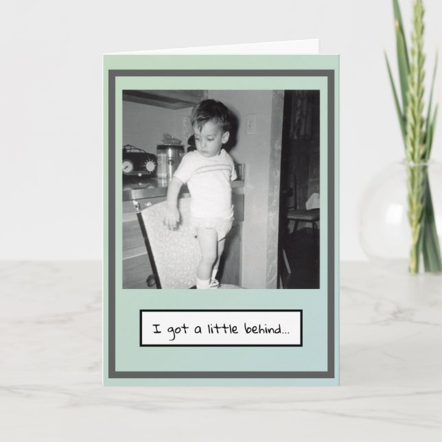 Cartão de Aniversário Atrasado (Frente)