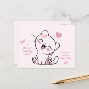 Cartão de aniversário atrasado