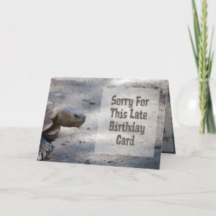 Cartão de aniversário atrasado