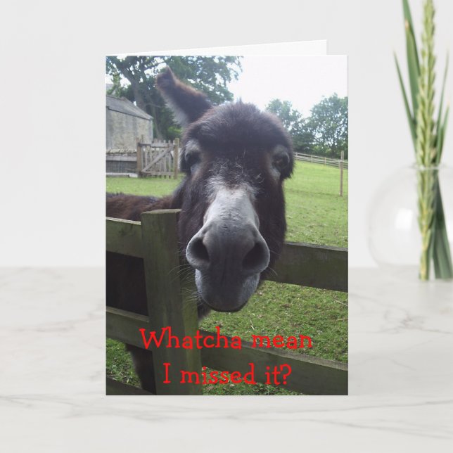 Cartão de aniversário atrasado (Frente)