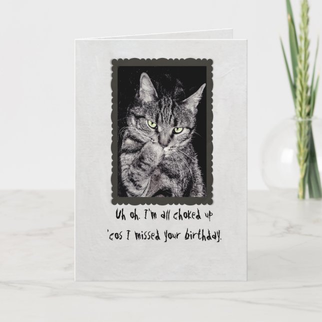 Cartão de Aniversário Atrasado (Frente)