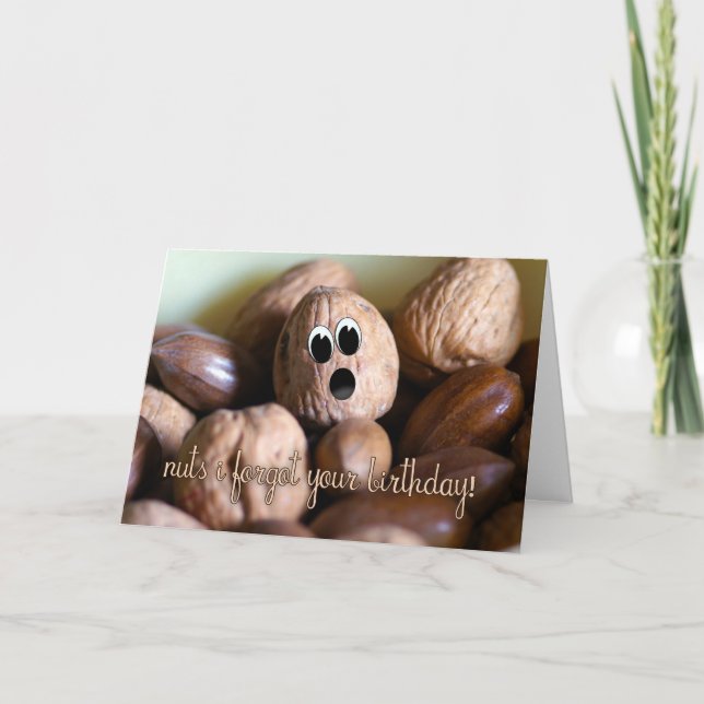 Cartão de aniversário atrasado - Loucos Que Esquec (Frente)