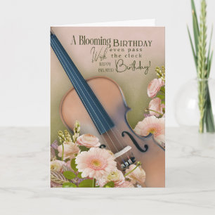 Cartão de Aniversário Atrasado Para Violinista – M