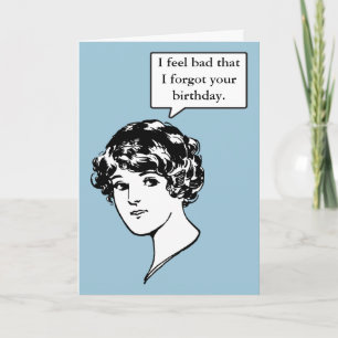 Cartão de aniversário atrasado - Personalizar