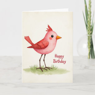 Cartão de Aniversário Aviário Alegre