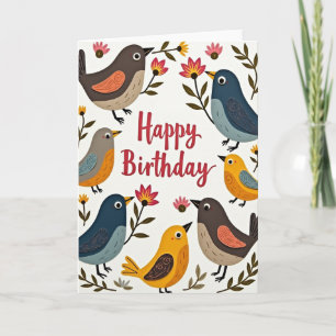 Cartão de Aniversário Aviário Caprichoso