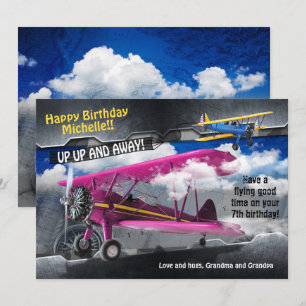 Cartão de Aniversário Aviator