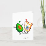 Cartão de aniversário Avocado e Toast<br><div class="desc">Dentro é vazio. O artista Thom Phelps se desafiou em 2019 para fazer desenhar de rabiscos de aniversário para seus amigos do Facebook, em vez de simplesmente escrevendo "feliz aniversário" em suas páginas do Facebook. No final do ano ele tinha 195 desenhos. Alguns deles já eram populares o suficiente com...</div>