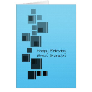 Cartão de Aniversário Azul do Design Abstrato do