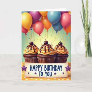 Cartão de Aniversário Balão