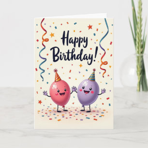 Cartão de Aniversário Balão Doce