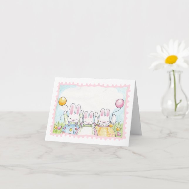 Cartão de Aniversário Ballon Bunny (Planta pequena)