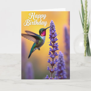 Cartão de Aniversário Beija-Flor