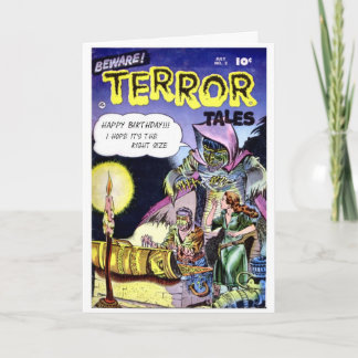 Cartão de aniversário "Beware Terror Tales"