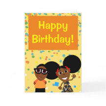Cartão de aniversário Bino e Fino Confetti