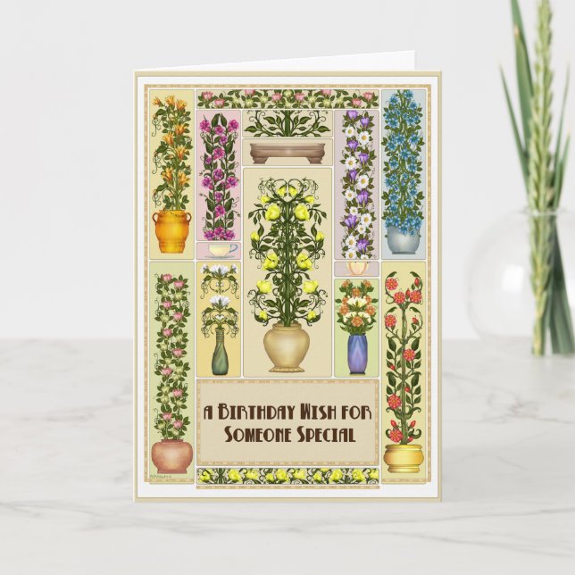 Cartão de Aniversário Blooming (Frente)