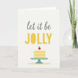 Cartão de Aniversário Bolo Alegre