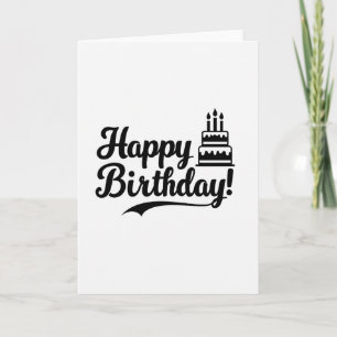 Cartão de Aniversário Bolo Alegre