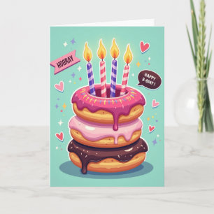 Cartão de Aniversário Bolo Caprichoso