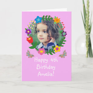 Cartão de Aniversário Bonito Crianças Meninas B