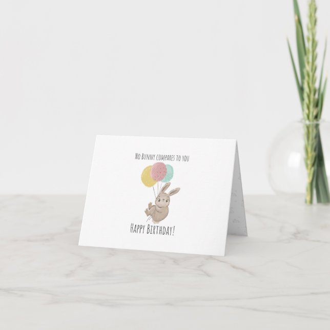 Cartão de Aniversário Bonito Dobrado (Frente)