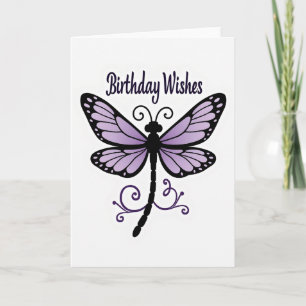 Cartão de Aniversário Borboleta Lavanda