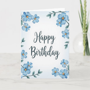 Cartão de Aniversário Botânico Feliz