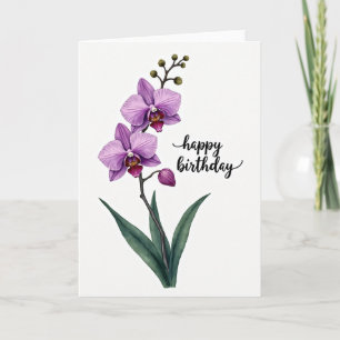 Cartão de Aniversário Botânico Suave