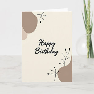 Cartão de Aniversário Botânico Suave