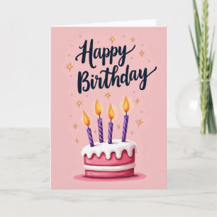 Cartão de Aniversário Brilhante