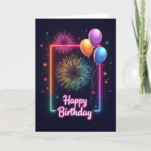Cartão de Aniversário Brilho Noturno