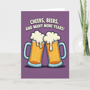 Cartão de Aniversário Brindando Cervejas