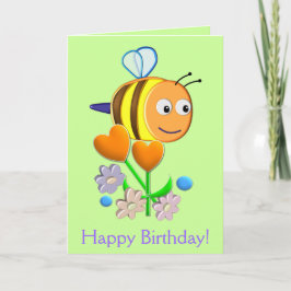 Cartão de aniversário Bumble Bee
