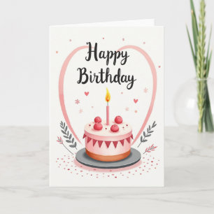 Cartão de Aniversário Bunting Cake