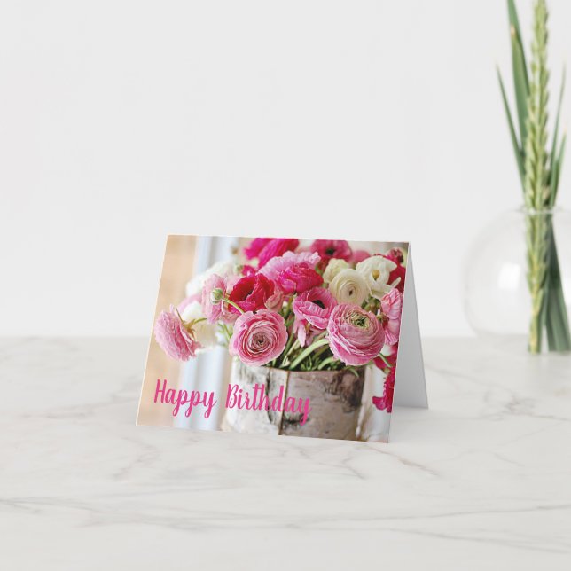 Cartão de aniversário - Buquê do Chique (Frente)