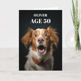 Cartão de Aniversário Cachorro Chocado, Tema Cacho