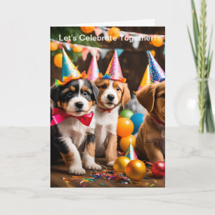 Cartão de aniversário Cachorro Fofo