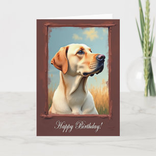 Cartão de Aniversário Cachorro Marfim Doce
