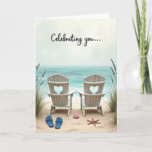 Cartão de Aniversário Cadeiras de Praia