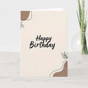 Cartão de Aniversário Caligráfico