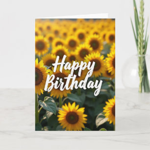Cartão de Aniversário Campo Dourado