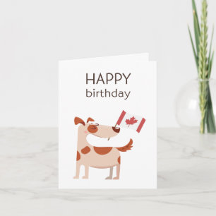 Cartão de aniversário canadense - Parabéns