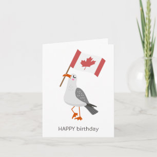 Cartão de aniversário canadense - Parabéns