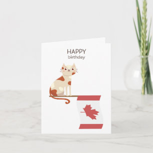 Cartão de aniversário canadense - Parabéns