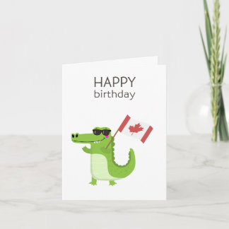 Cartão de aniversário canadense - Parabéns