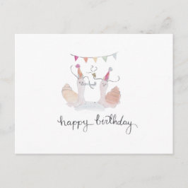 Cartão de Aniversário Caracol Feliz