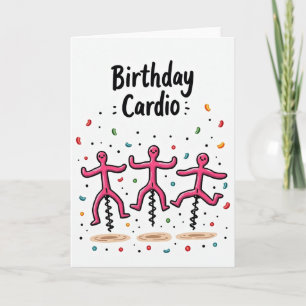 Cartão de Aniversário Cardio Vibrante